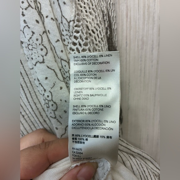 Free People Embroidered Cream Brown Dreams Tunic Blouse Small - Picture 8 of 11